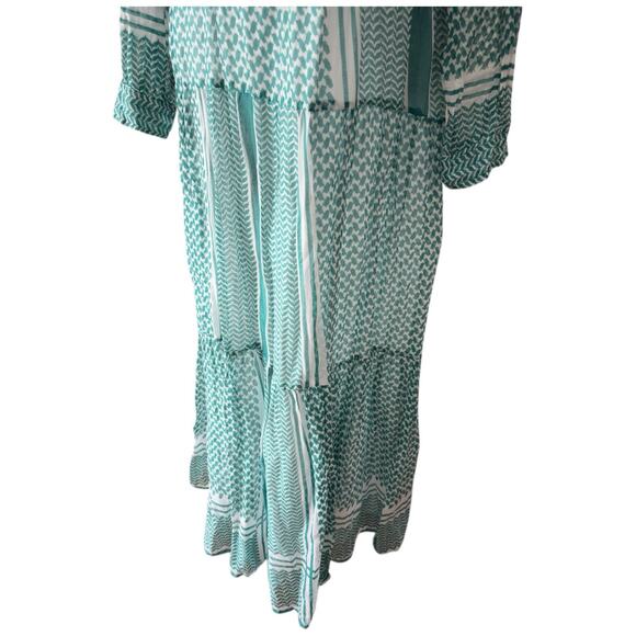 Vintage Ibiza Long Sleeve Cotton Maxi Dress Free Size - Picture 3 of 14